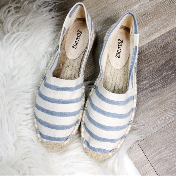 Soludos Shoes - Soludos Classic Blue White Stripe Espadrille Size7